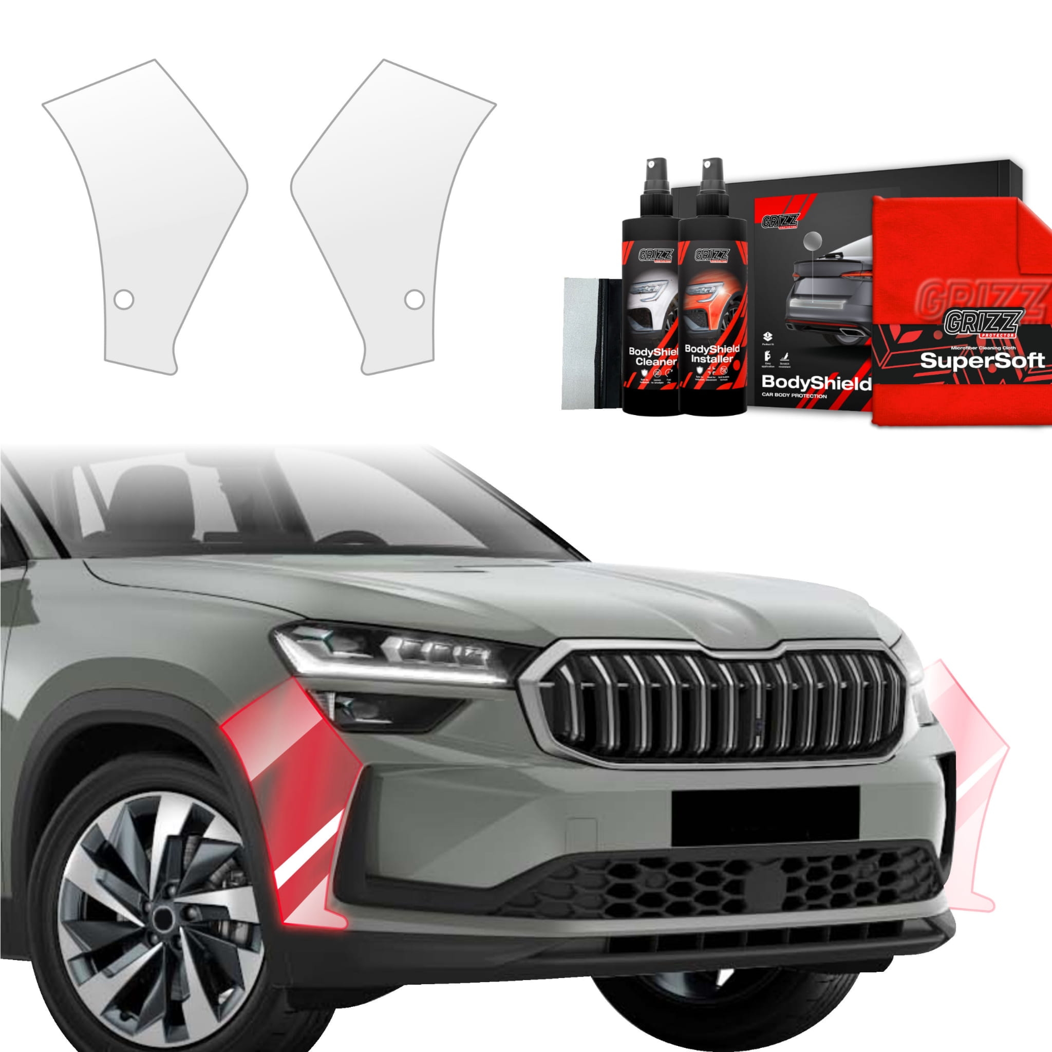 2w1 Folia ochronna Grizz Protector na zderzak do Skoda Kodiaq 2 (2024-2026)