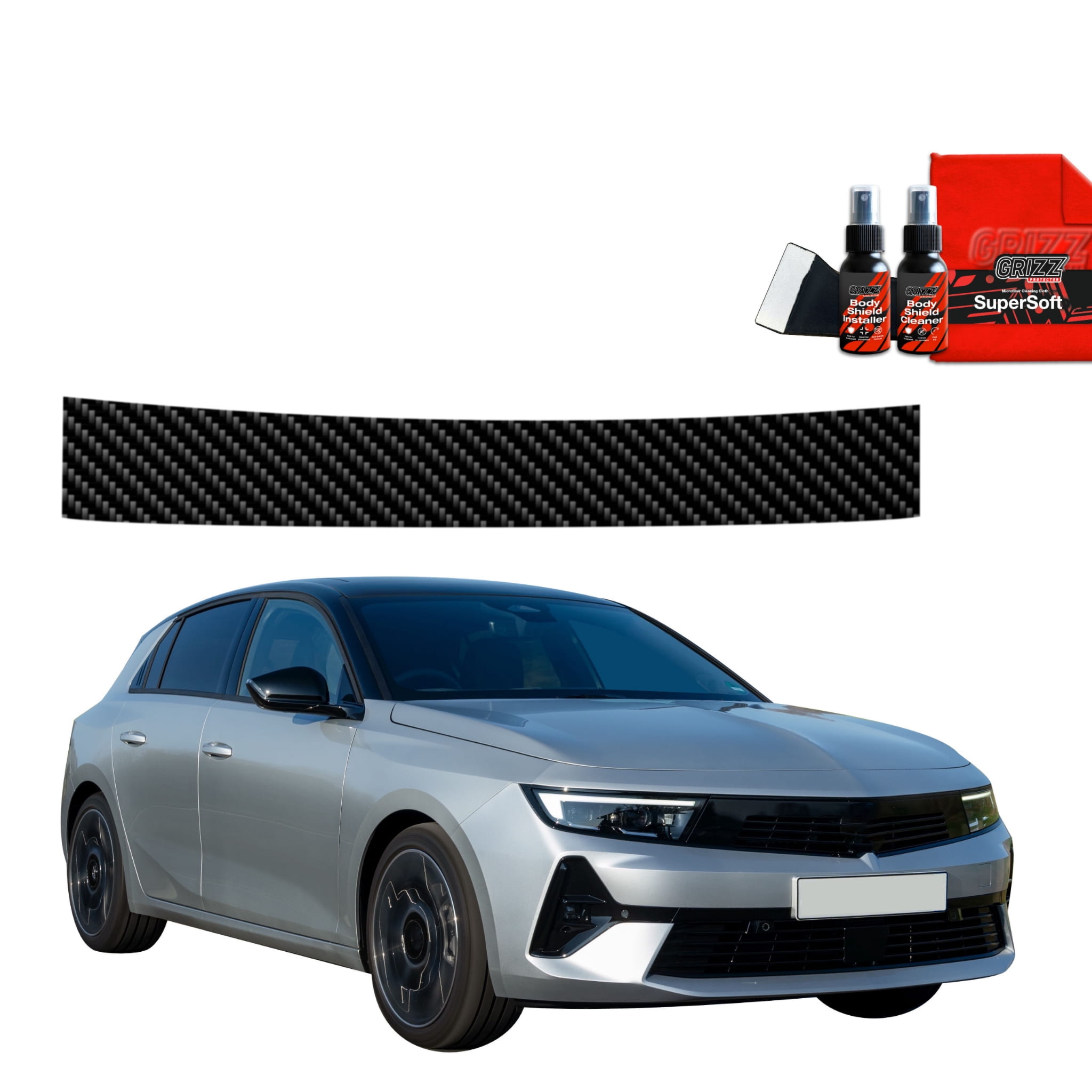 Folia karbonowa Grizz Protector na próg bagażnika do Opel Astra (2021-2024)