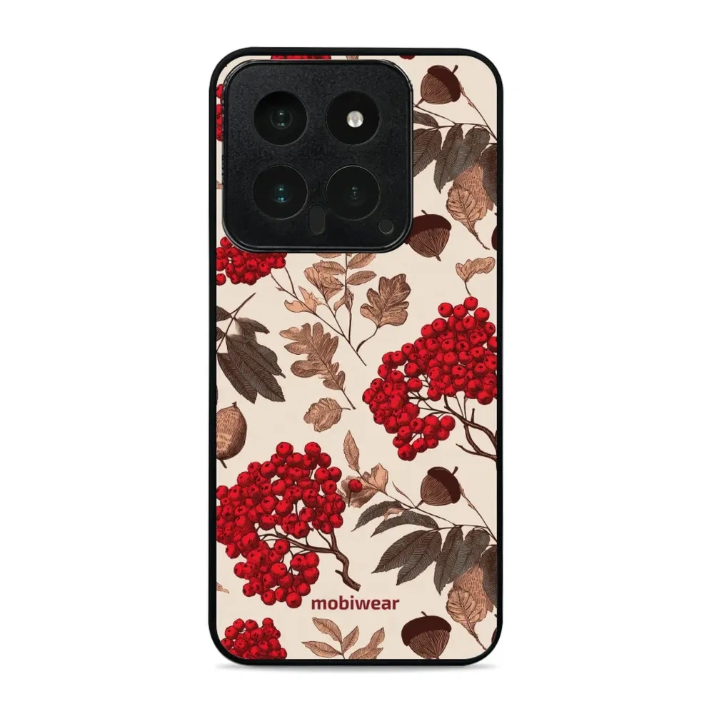 Etui ochronne do Xiaomi 14, Mobiwear Glossy Case, jarzębina na ecru