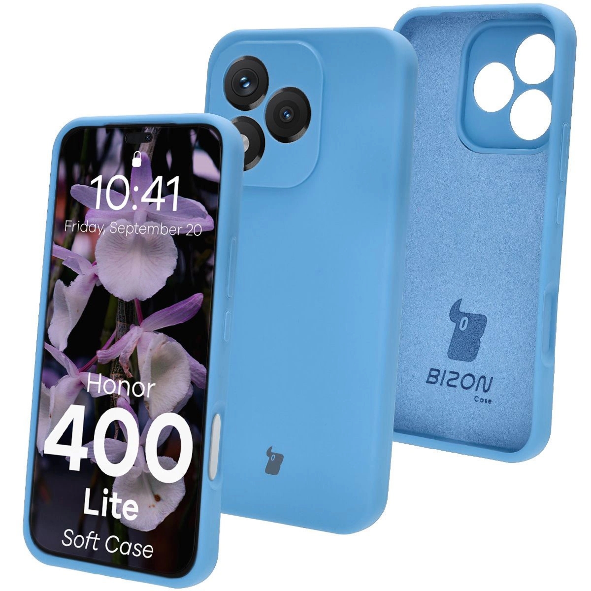 Silikonowe etui Bizon Soft Case do Honor 400 Lite, niebieskie