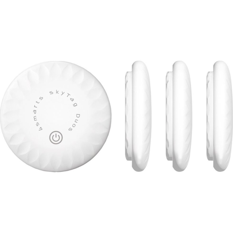 Lokalizator 4smarts SkyTag Duos do Apple Find My / Google Find Hub, zestaw 4 sztuk, biały