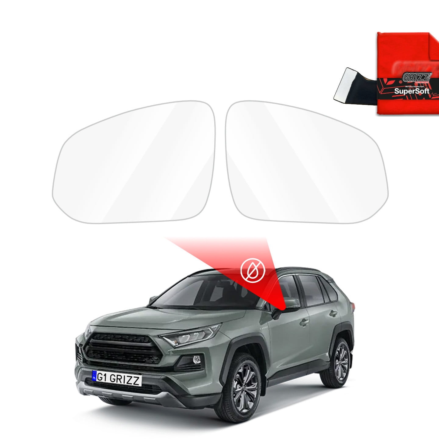 Folia przeciwdeszczowa Grizz Protector na lusterka do Toyota RAV4 (2012-2026)