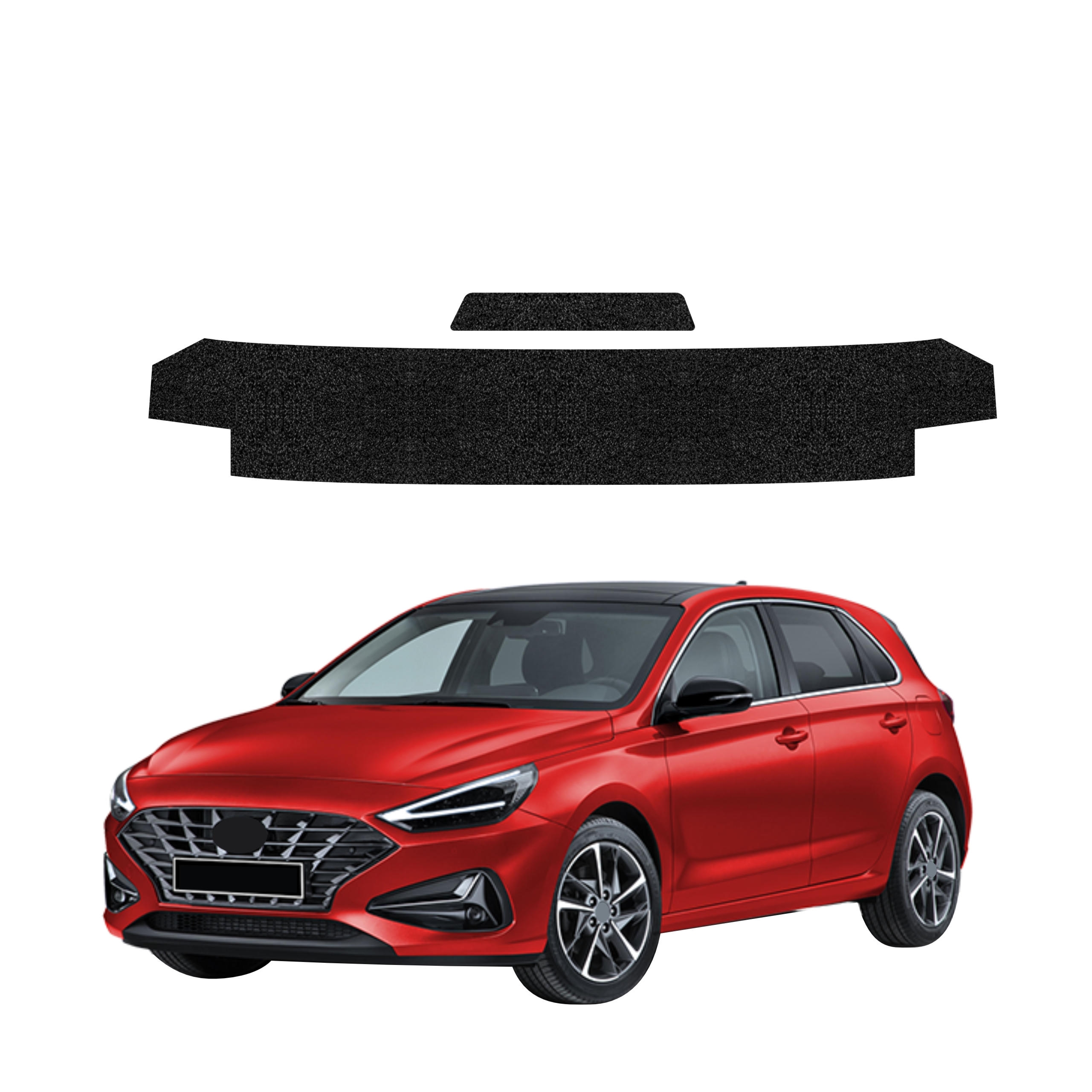 2w1 Czarna powłoka techniczna Grizz Protector na próg bagażnika Hyundai i30 Hatchback (2020-2026)