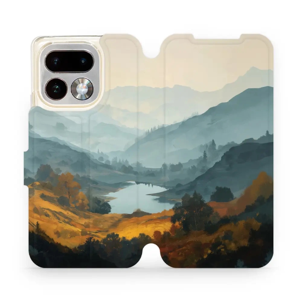 Etui z klapką do realme 16 Pro 5G, Mobiwear Book, jezioro w dolinie