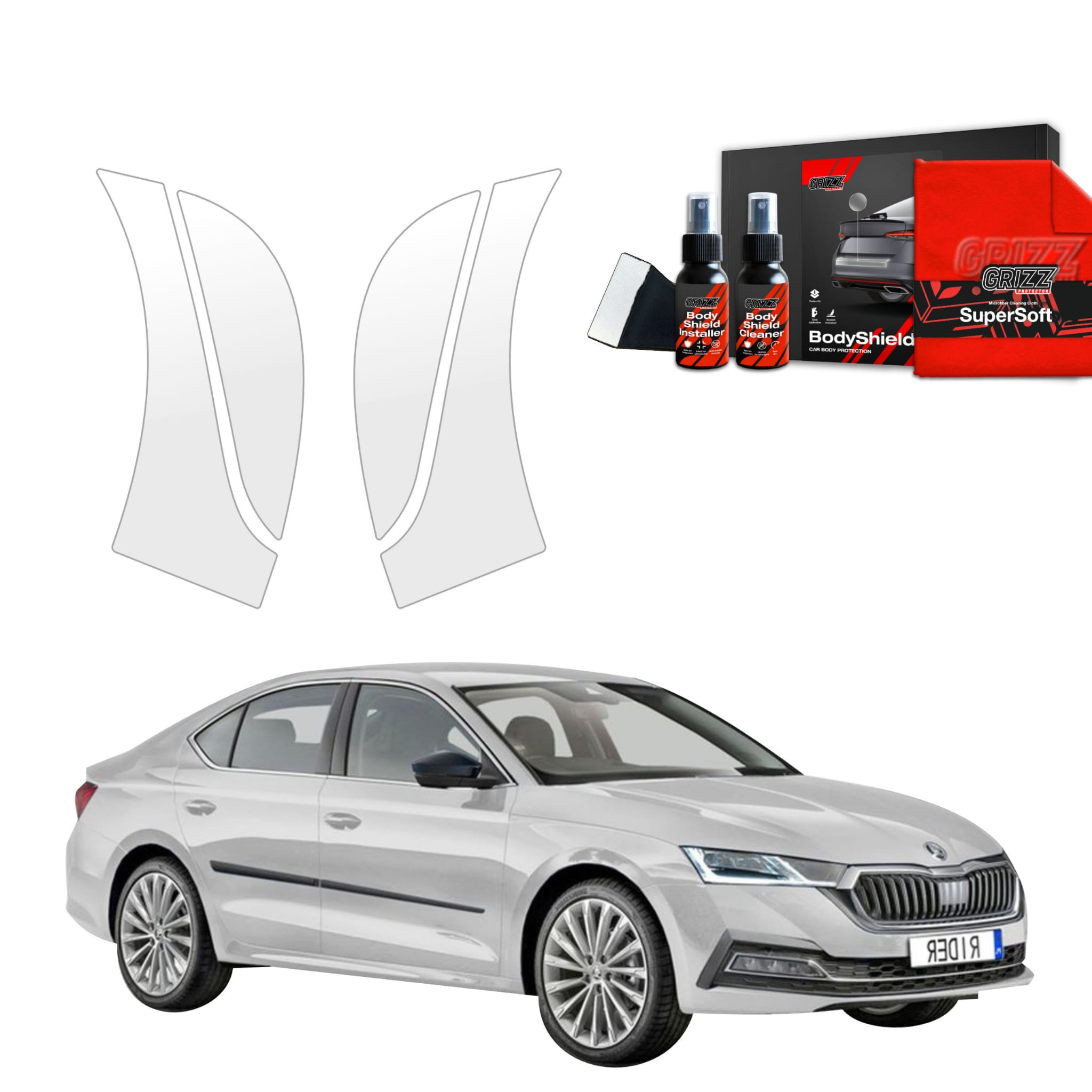4w1 Folia ochronna na nadkola Grizz Protector do Skoda Octavia 4 Hatchback (2019-2024)