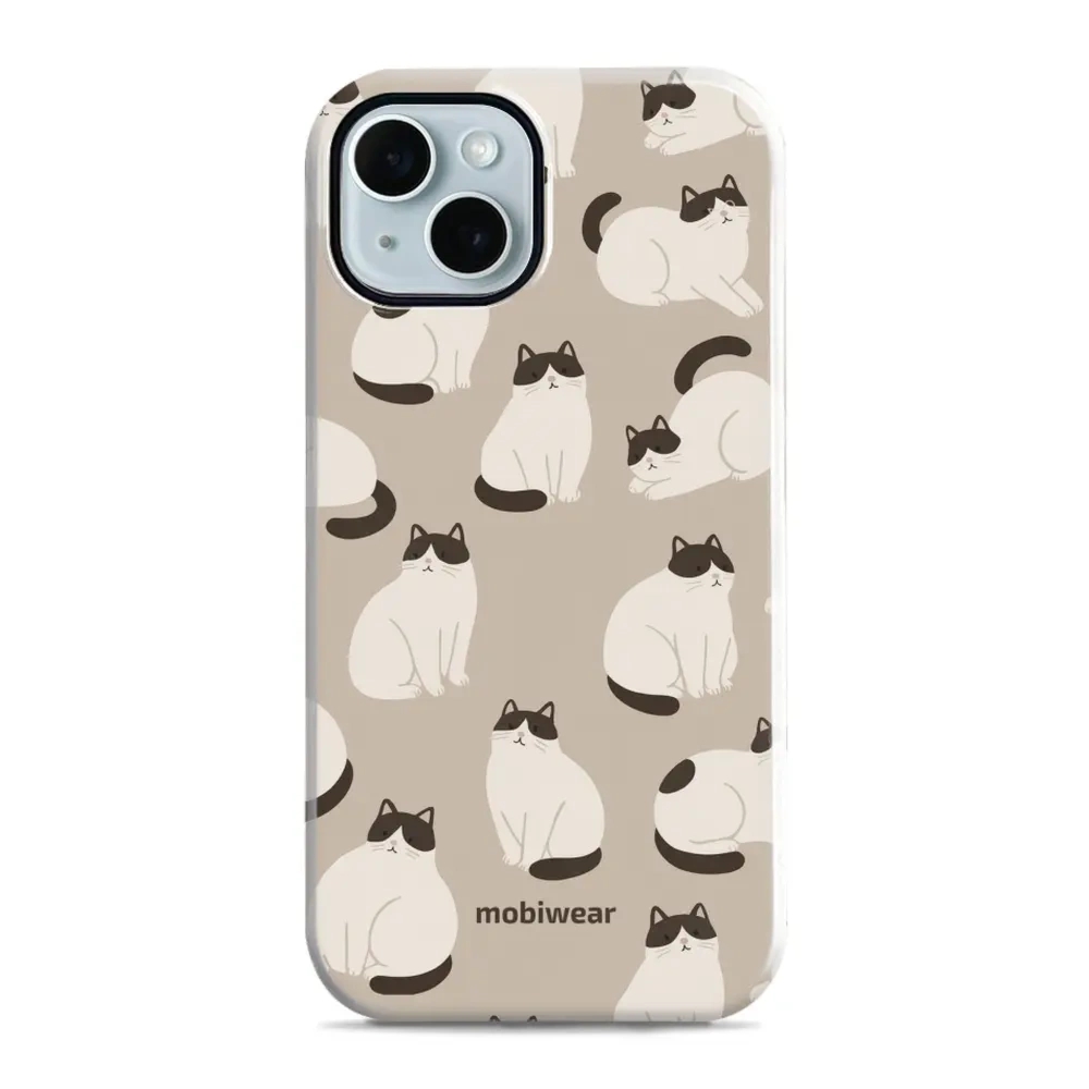 Etui ochronne do iPhone 14, Mobiwear Elite Pro, kawa miau