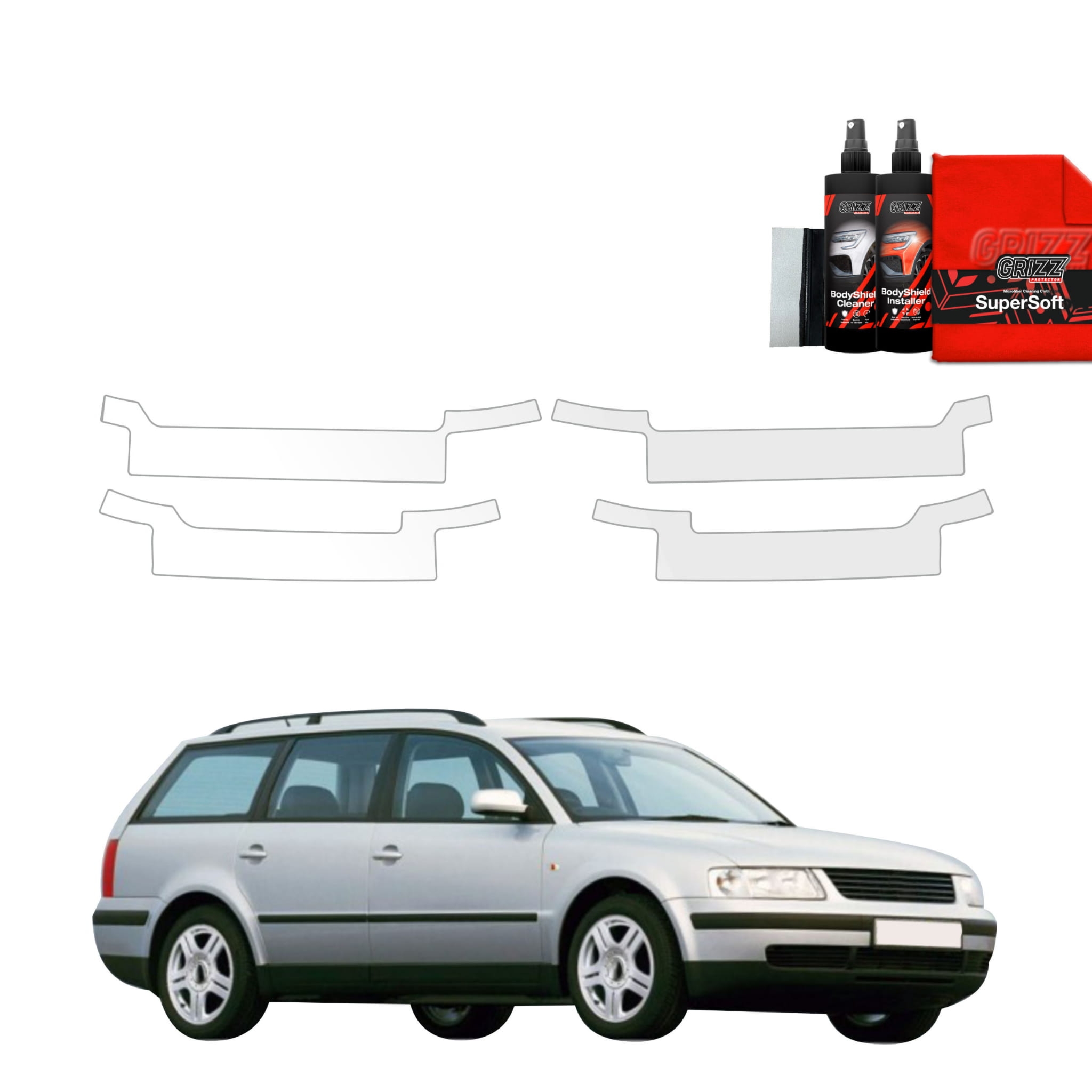 4w1 Folia ochronna na progi Grizz Protector do Volkswagen Passat B5 Variant (1996-2000)