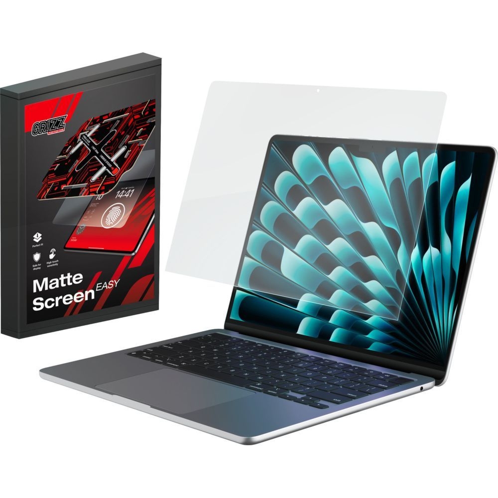 Folia matowa na ekran Grizz MateScreen Easy do MacBook Air 13″ M5 2026 z ramką aplikacyjną