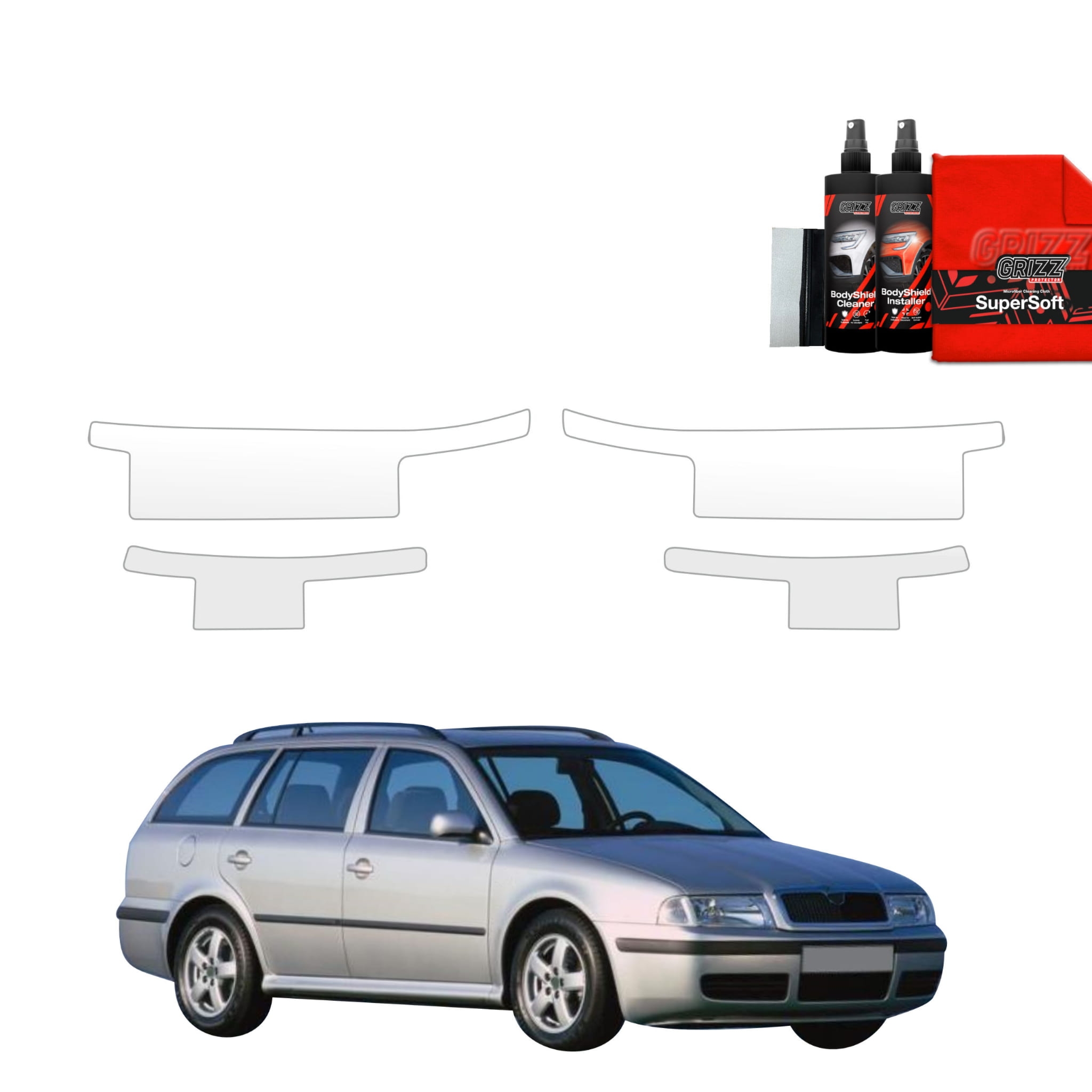 4w1 Folia ochronna na progi Grizz Protector do Skoda Octavia Kombi (1996-2010)