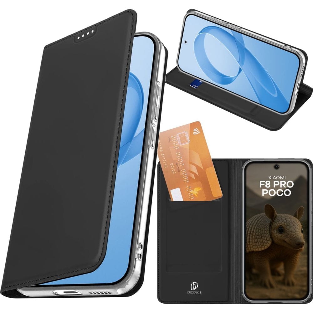 Etui z klapką Dux Ducis Skin Pro do Xiaomi POCO F8 Pro, czarne