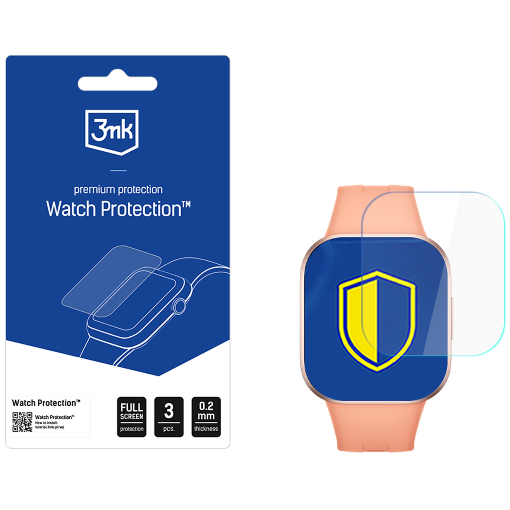 Folia ochronna 3mk Watch Protection ARC do Xiaomi Redmi Watch 6 Active, 3 sztuki