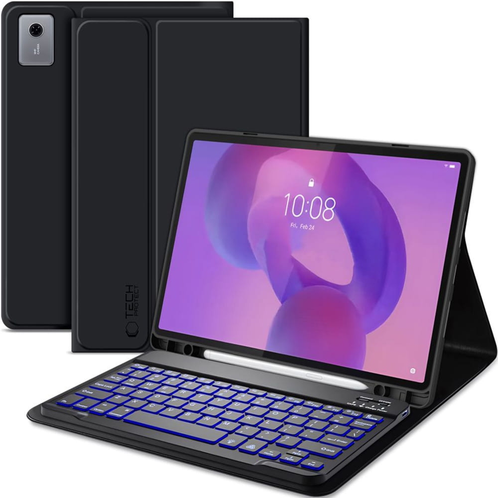 Etui z klawiaturą Tech-Protect SC Pen + Keyboard do Lenovo Idea Tab Plus 12.1, czarne