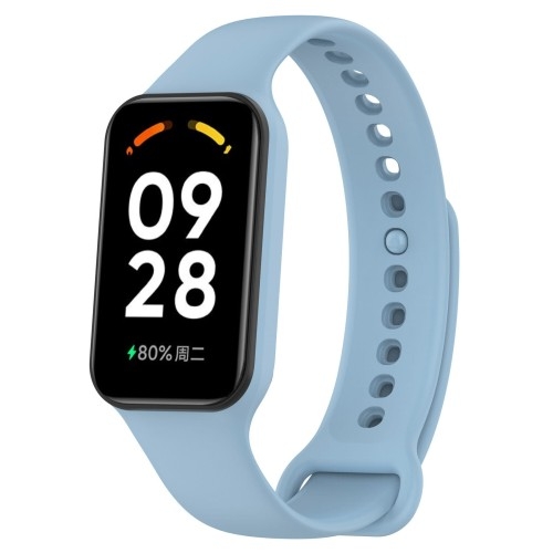 Image of Etui z paskiem Bizon Strap + Case Watch Dots do Xiaomi Redmi Smart Band 2 / Xiaomi Mi Band 8 Active, błękitne