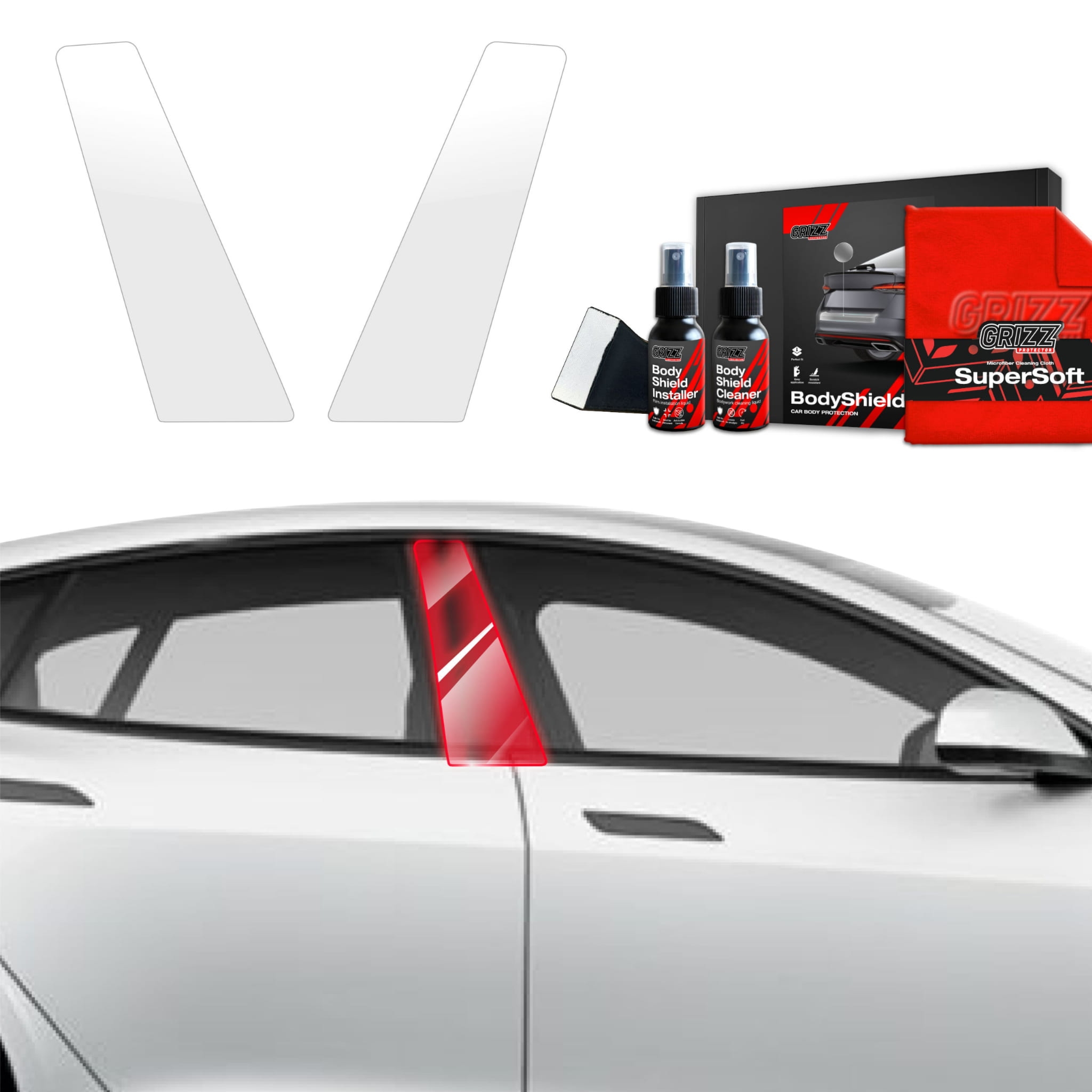 2w1 Folia ochronna Grizz Protector na słupki do Tesla Model S (2023-2026)