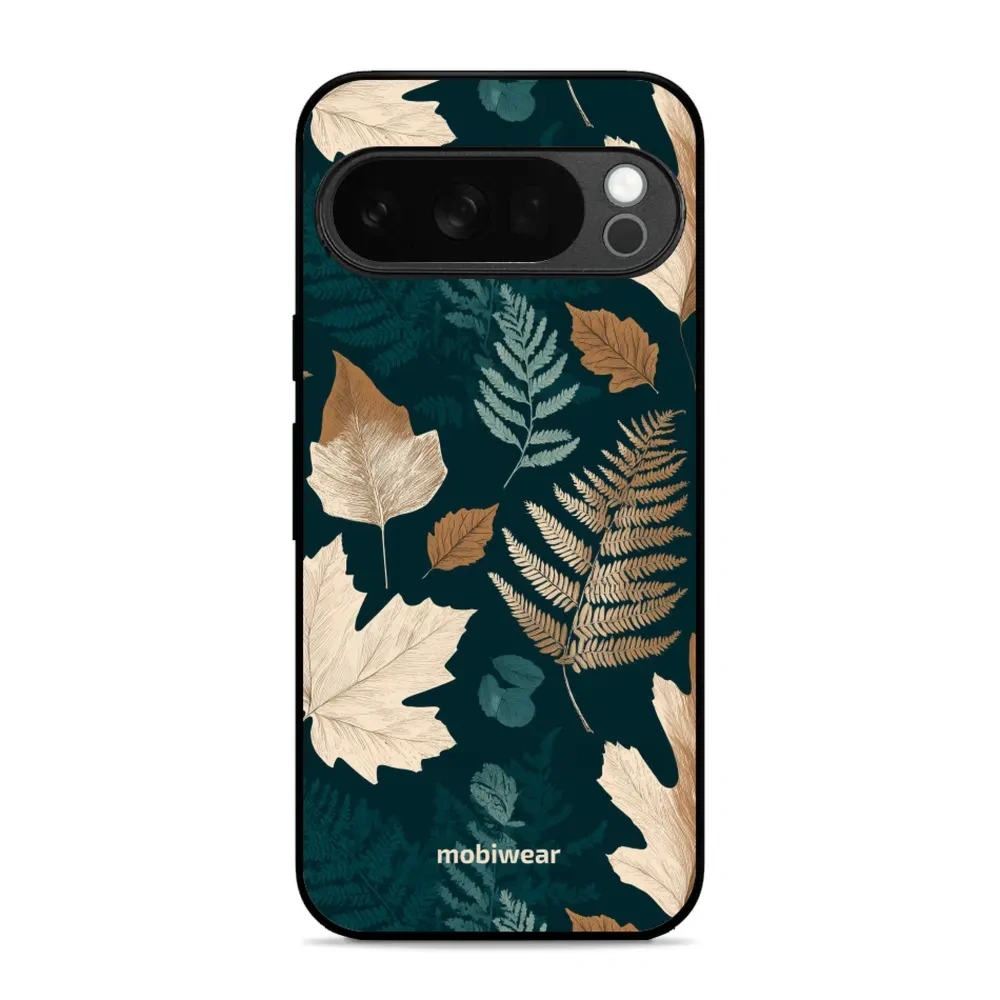 Etui ochronne do Google Pixel 10 Pro, Mobiwear Glossy Case, zielnik z liści i paproci