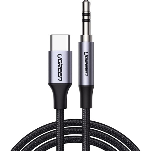 Image of Ugreen Kabel przewód USB-C - audio AUX 3,5 mm mini jack, do telefonu / tabletu 1m, szary