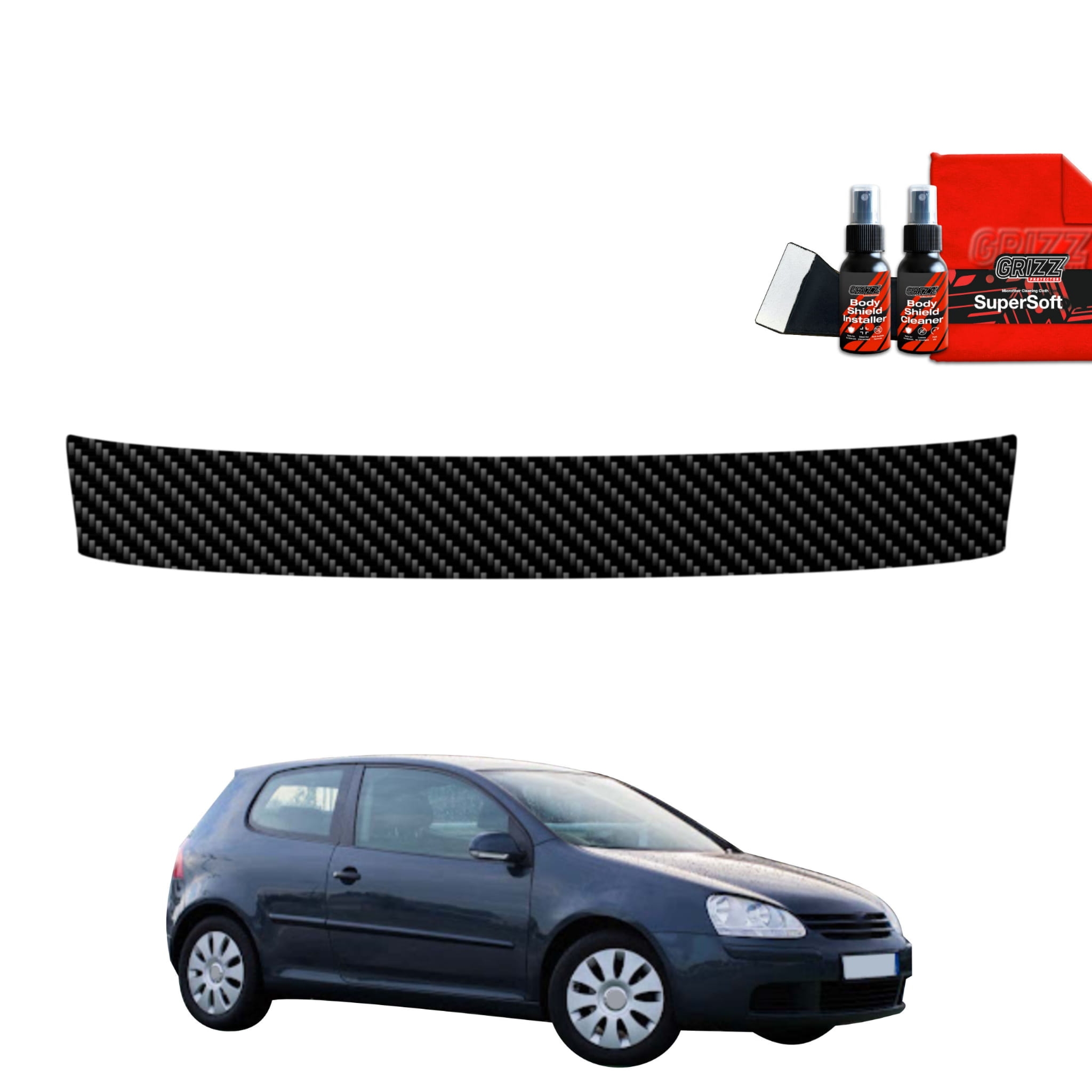 Folia karbonowa Grizz Protector na próg bagażnika do Volkswagen Golf 5 Hatchback 3D (2003-2009)