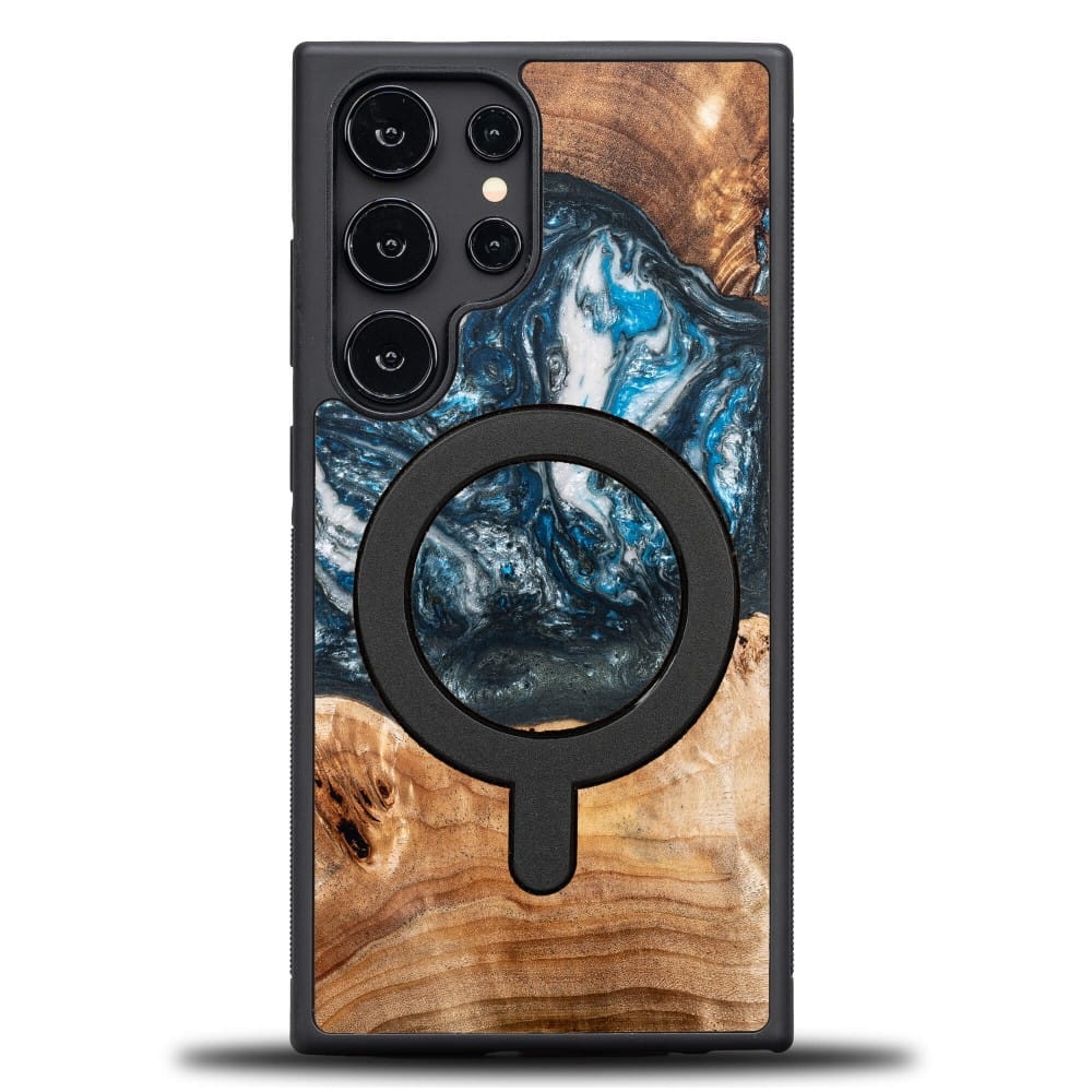 Image of Drewniane etui do Galaxy S25 Ultra, Bewood Unique Planets Ziemia do MagSafe