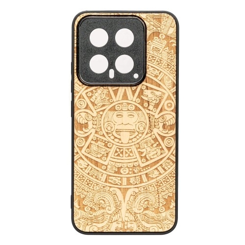 Image of Drewniane etui do Xiaomi 14 Pro, Bewood Kalendarz Aztecki Aniegre