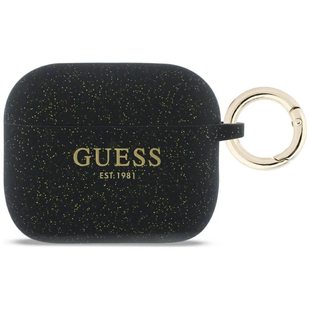 Etui Guess Silicone Glitter Case do AirPods Pro 3, czarne