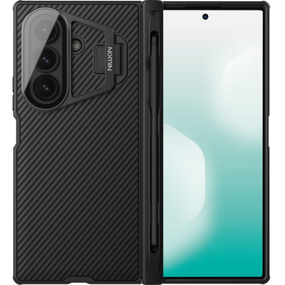 Etui z ochroną aparatu i rysikiem Nillkin CamShield Prop do Galaxy Z Fold7, czarne
