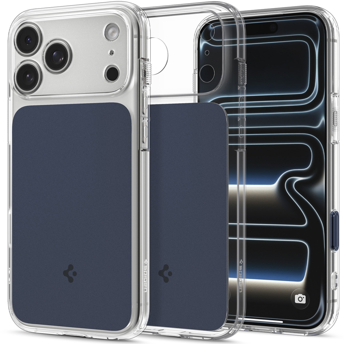 Etui Spigen Ultra Hybrid T Mag (CC) do MagSafe do iPhone 18 Pro Max, przezroczysto-granatowe