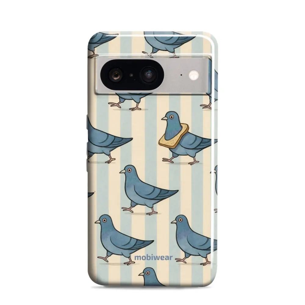 Etui ochronne do Google Pixel 8, Mobiwear Elite Pro, błękitne gołębie