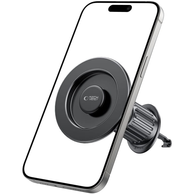 Image of Uchwyt samochodowy, magnetyczny do kratki nawiewu do MagSafe Tech-Protect N58 Magnetic Vent Car Mount, czarne