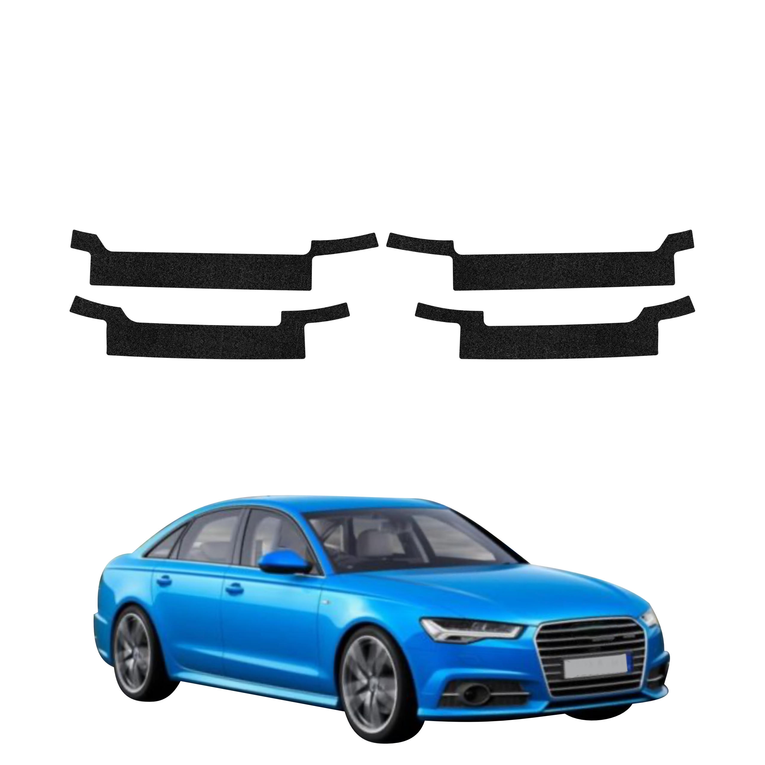 4w1 Czarna powłoka techniczna Grizz Protector na progi Audi A6 C7 Sedan Facelifting (2014-2018)