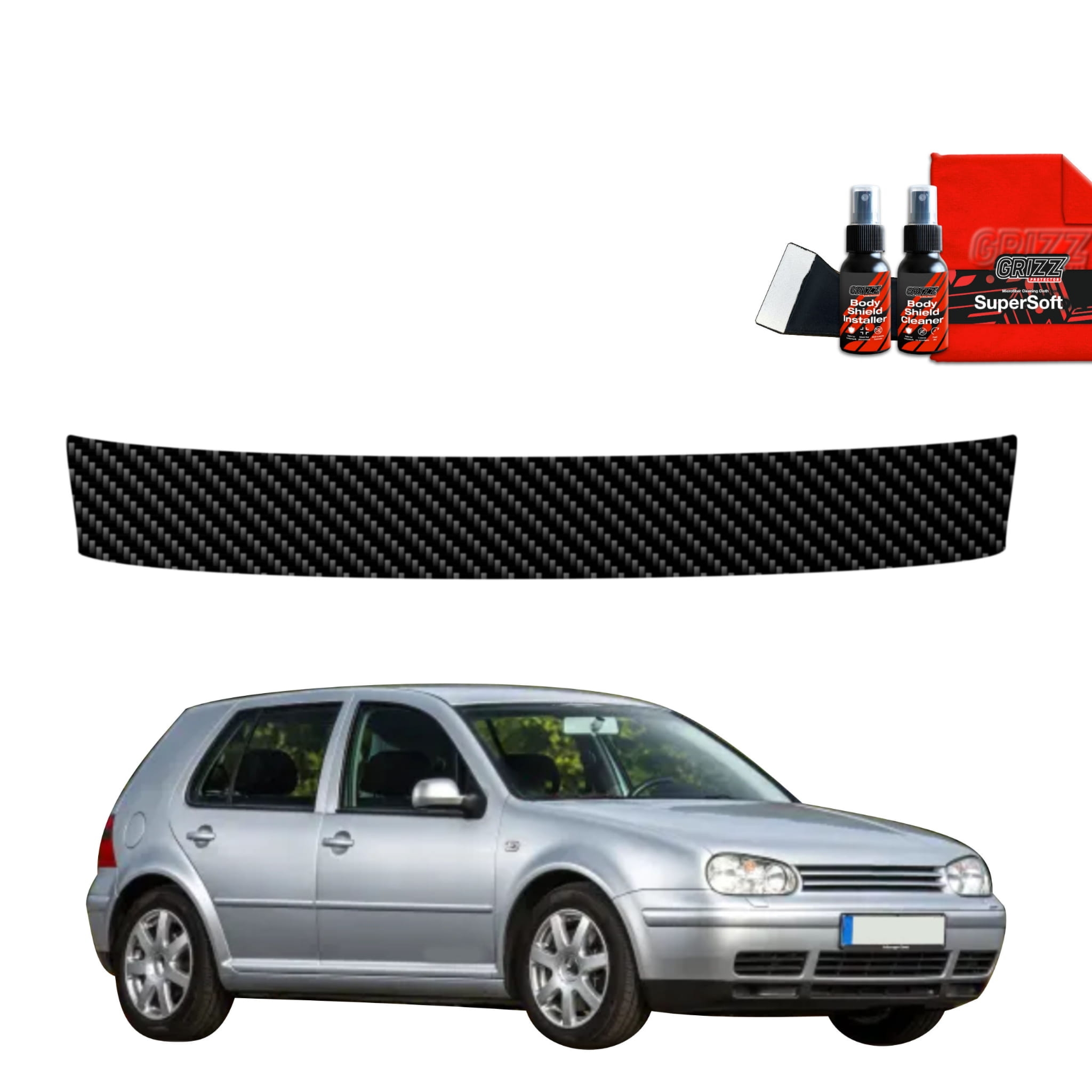 Folia karbonowa Grizz Protector na próg bagażnika do Volkswagen Golf 4 Hatchback 5D (1997-2003)