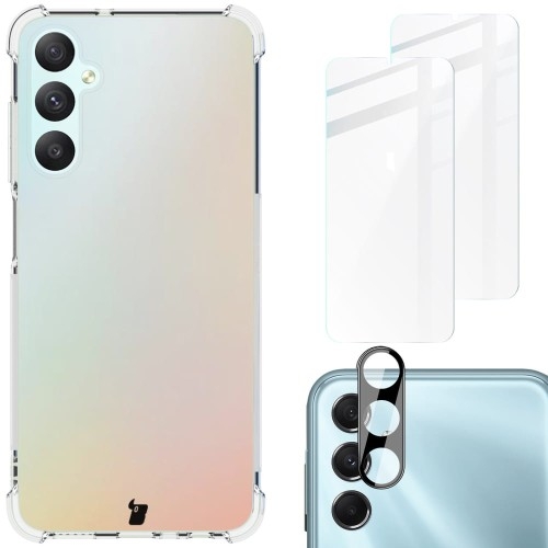 Image of Etui + 2x szkło + obiektyw Bizon Case Clear Pack do Galaxy A05s, przezroczyste