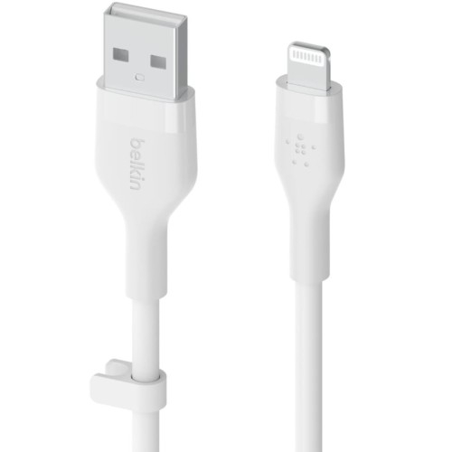 Image of Kabel Belkin Boost Charge Flex Silicone MFi USB-A do Lightning 2m, biały