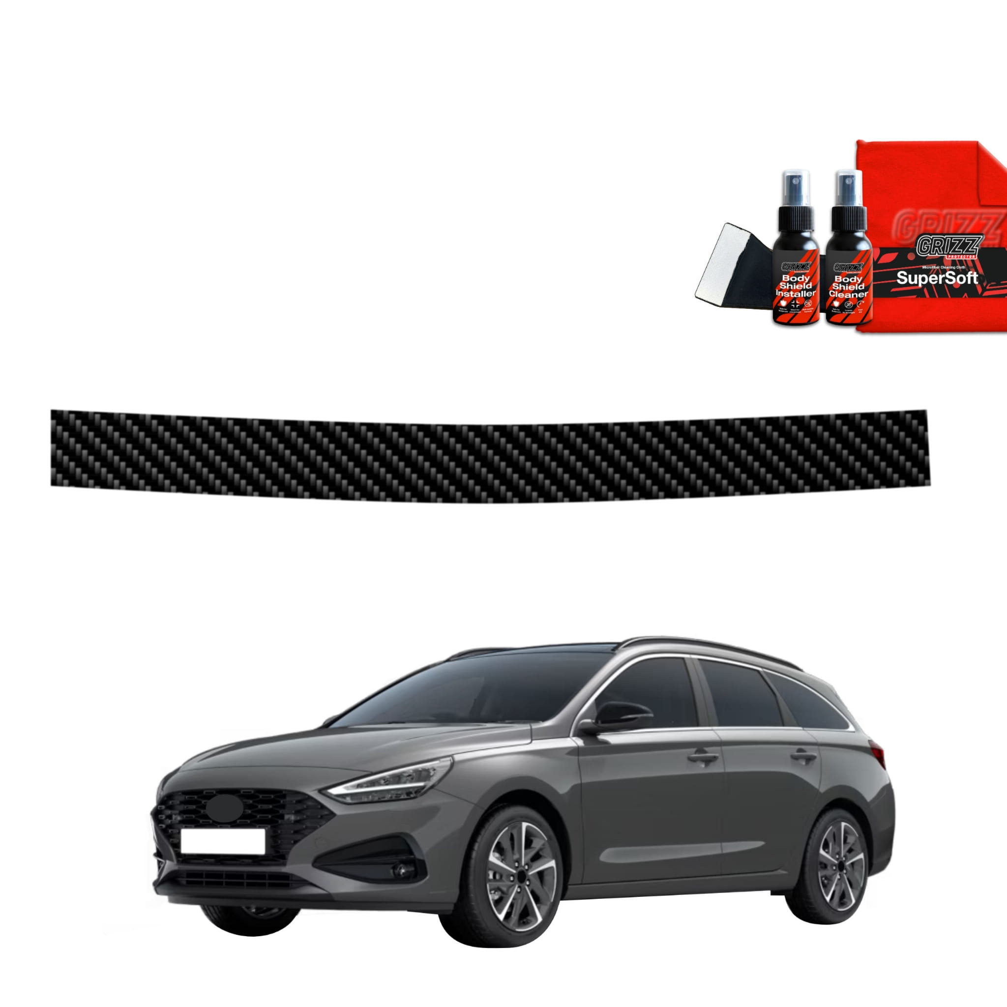 Folia karbonowa Grizz Protector na próg bagażnika do Hyundai i30 Wagon (2020-2026)