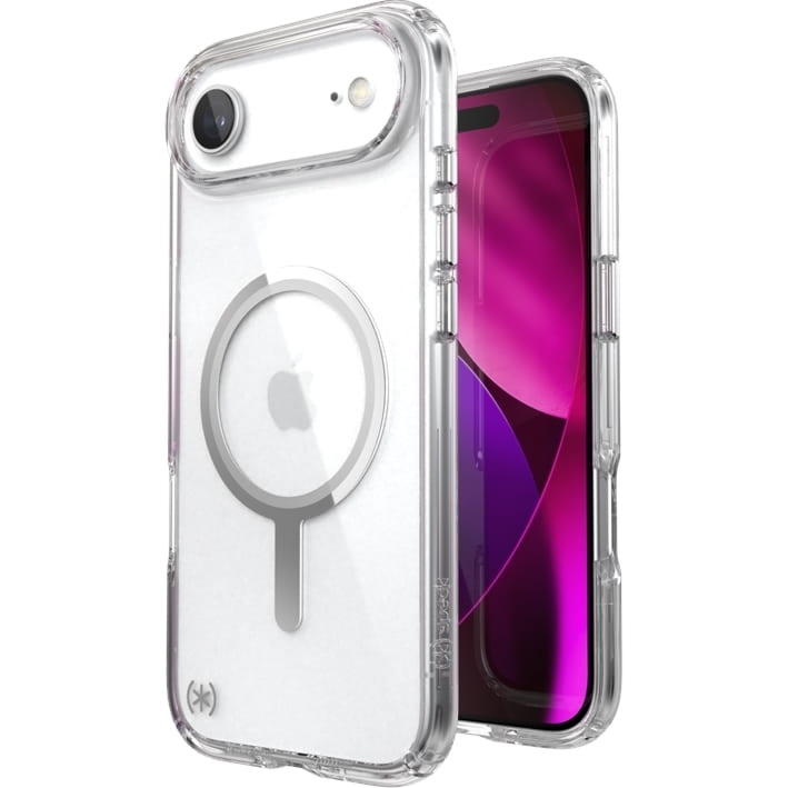 Etui Speck Presidio Perfect-Clear do MagSafe do iPhone Air, przezroczysto-srebrne