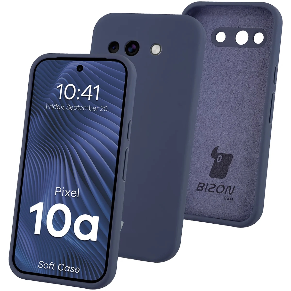 Silikonowe etui Bizon Soft Case do Google Pixel 10a, ciemnoniebieskie
