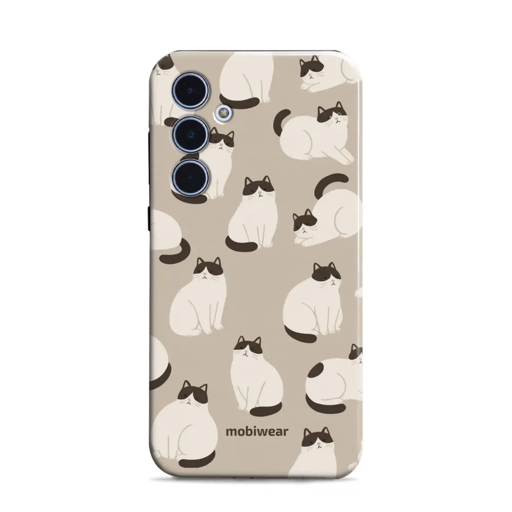 Etui ochronne do Galaxy A35 5G, Mobiwear Elite Pro, kawa miau