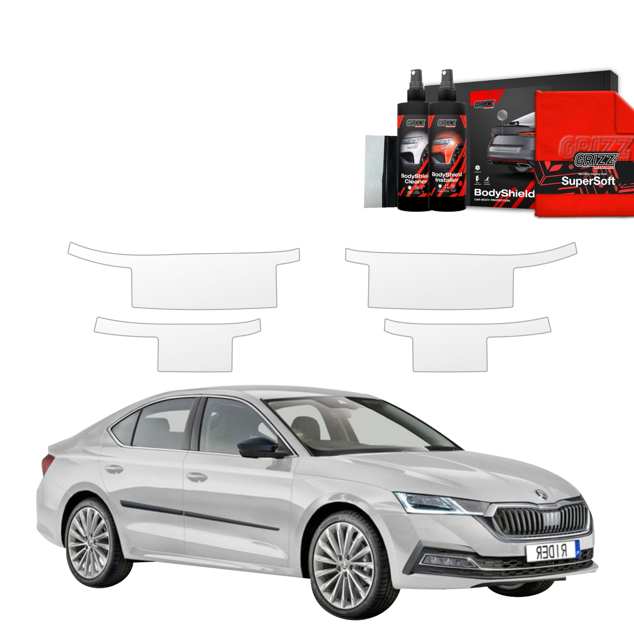 4w1 Folia ochronna na progi Grizz Protector do Skoda Octavia 4 Hatchback (2019-2024)