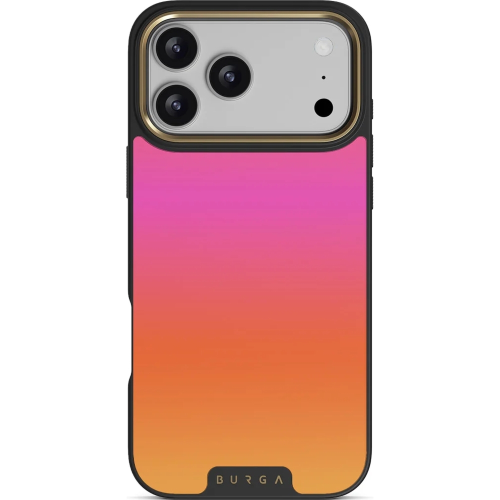 Etui Burga Elite Dark MagSafe do iPhone 17 Pro Max, Sunset Club Gold