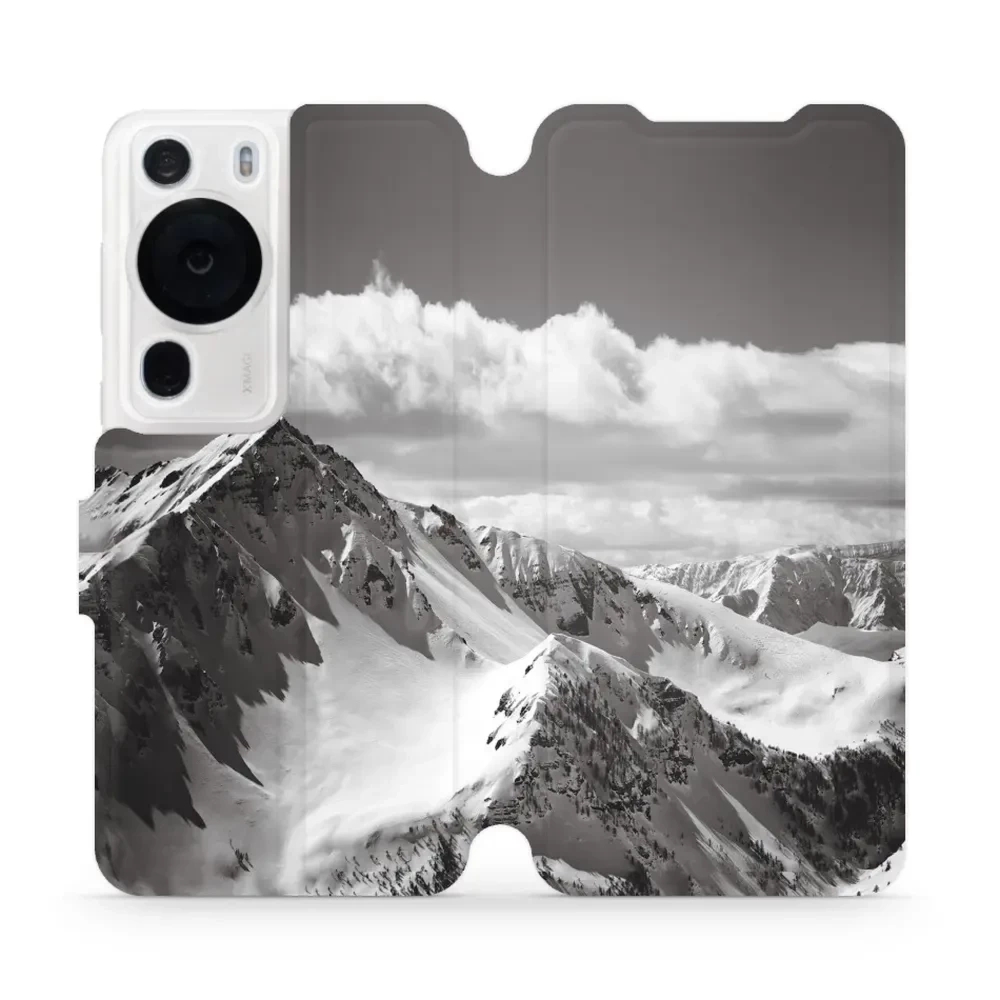 Etui z klapką do Huawei P60 Pro, Mobiwear Book, górski szczyt