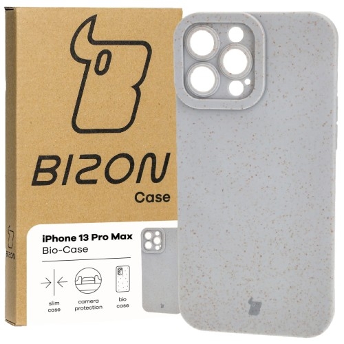 Image of Ekologiczne etui Bizon Bio-Case do iPhone 13 Pro Max, szare