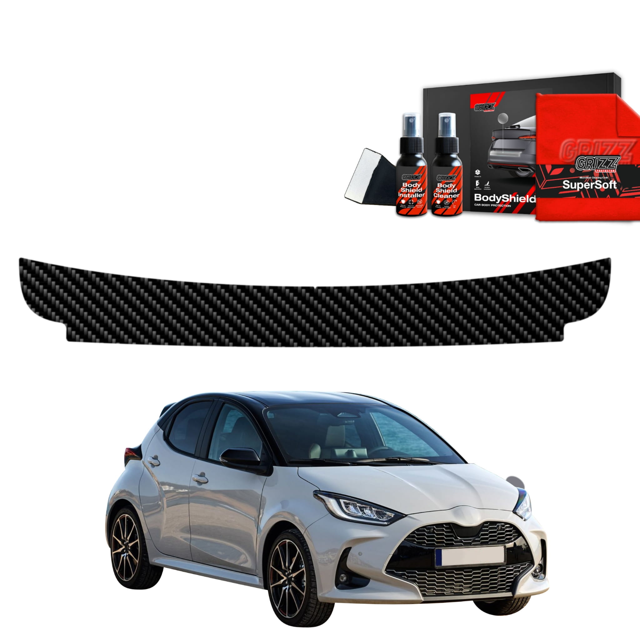 Folia karbonowa Grizz Protector na próg bagażnika do Toyota Yaris HEV (2020-2026)