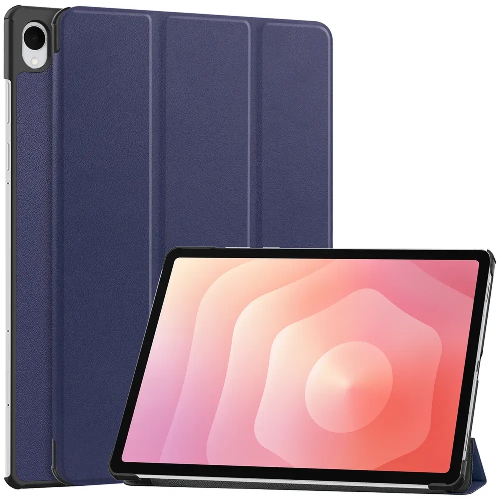 Etui z klapką Bizon Case Tab Croc do Galaxy Tab S12 Plus, granatowe