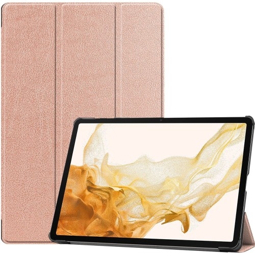 Image of Etui Bizon Case Tab Croc do Galaxy Tab S8 Plus / S7 Plus, różowozłote