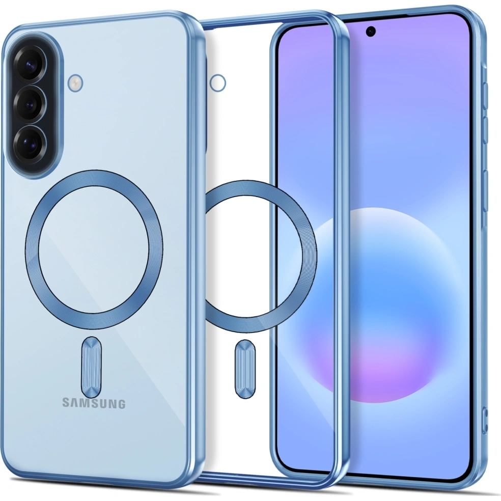 Etui z osłoną aparatu Tech-Protect MagFlex do Galaxy A57 5G do MagSafe, przezroczysto-niebieskie