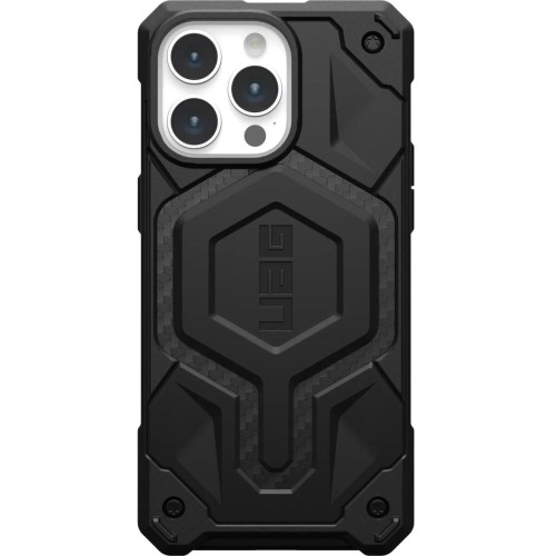 Image of Etui Urban Armor Gear Monarch Pro MagSafe do iPhone 15 Pro Max, czarne karbonowe