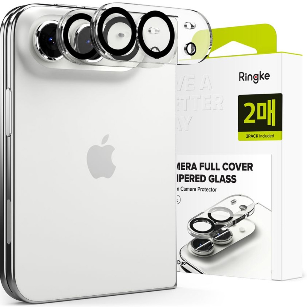 Nakładka na aparat Ringke Camera Full Cover Glass do iPhone Duo, 2 sztuki, czarna