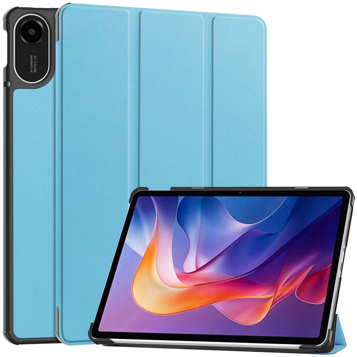 Image of Etui z klapką Bizon Case Tab Croc do Xiaomi Redmi Pad 2, błękitne