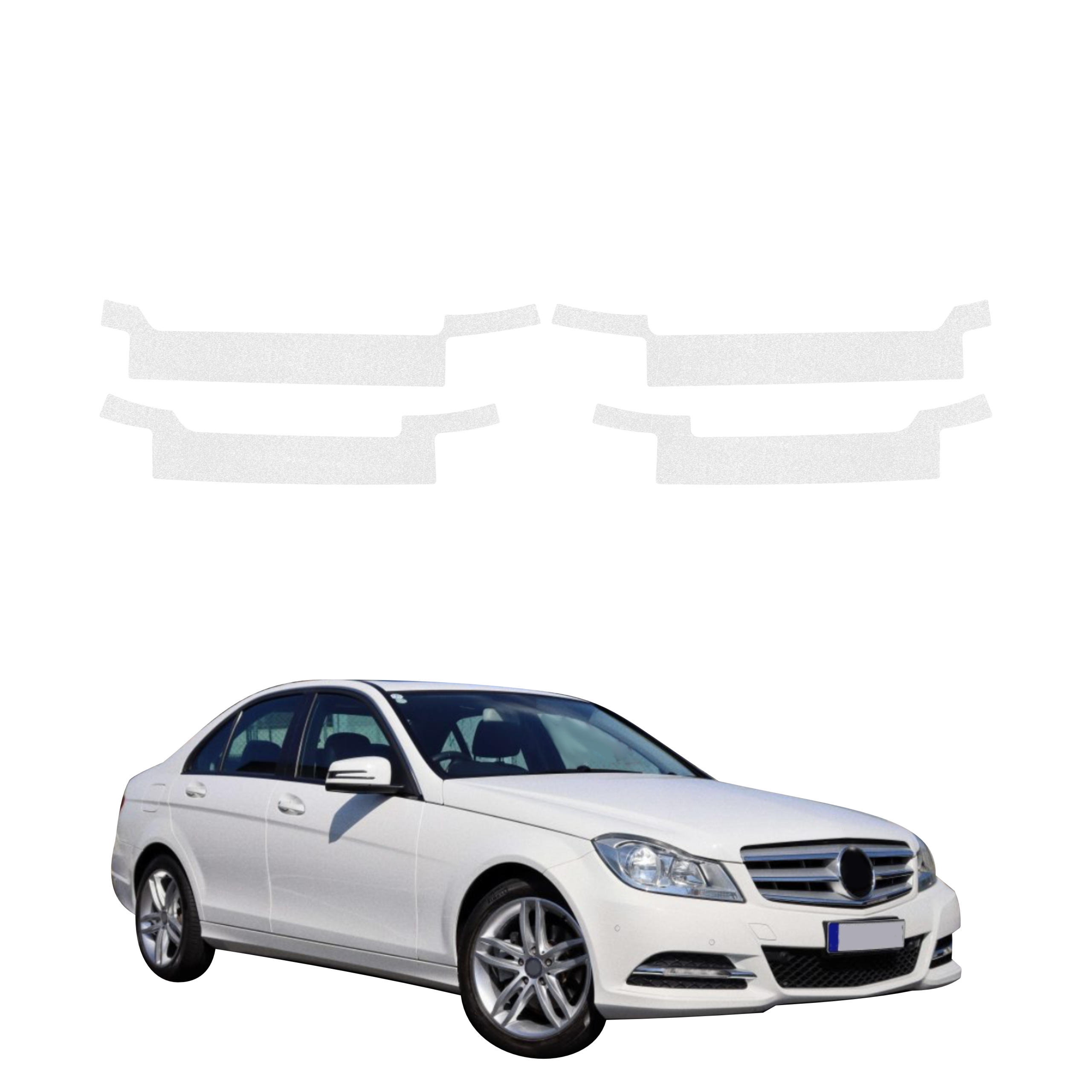 4w1 Bezbarwna powłoka techniczna Grizz Protector na progi Mercedes Benz C Klasa W204 Sedan Facelifting (2011-2014)
