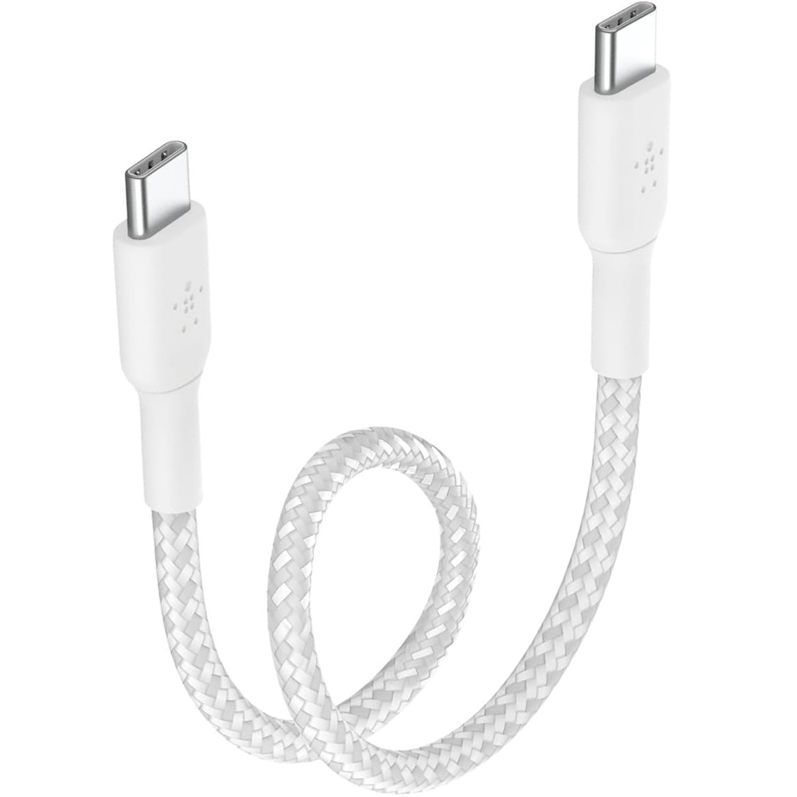 Kabel Belkin Boost Charge Braided USB-C do USB-C 60W 15cm do Android Auto / Apple CarPlay, biały