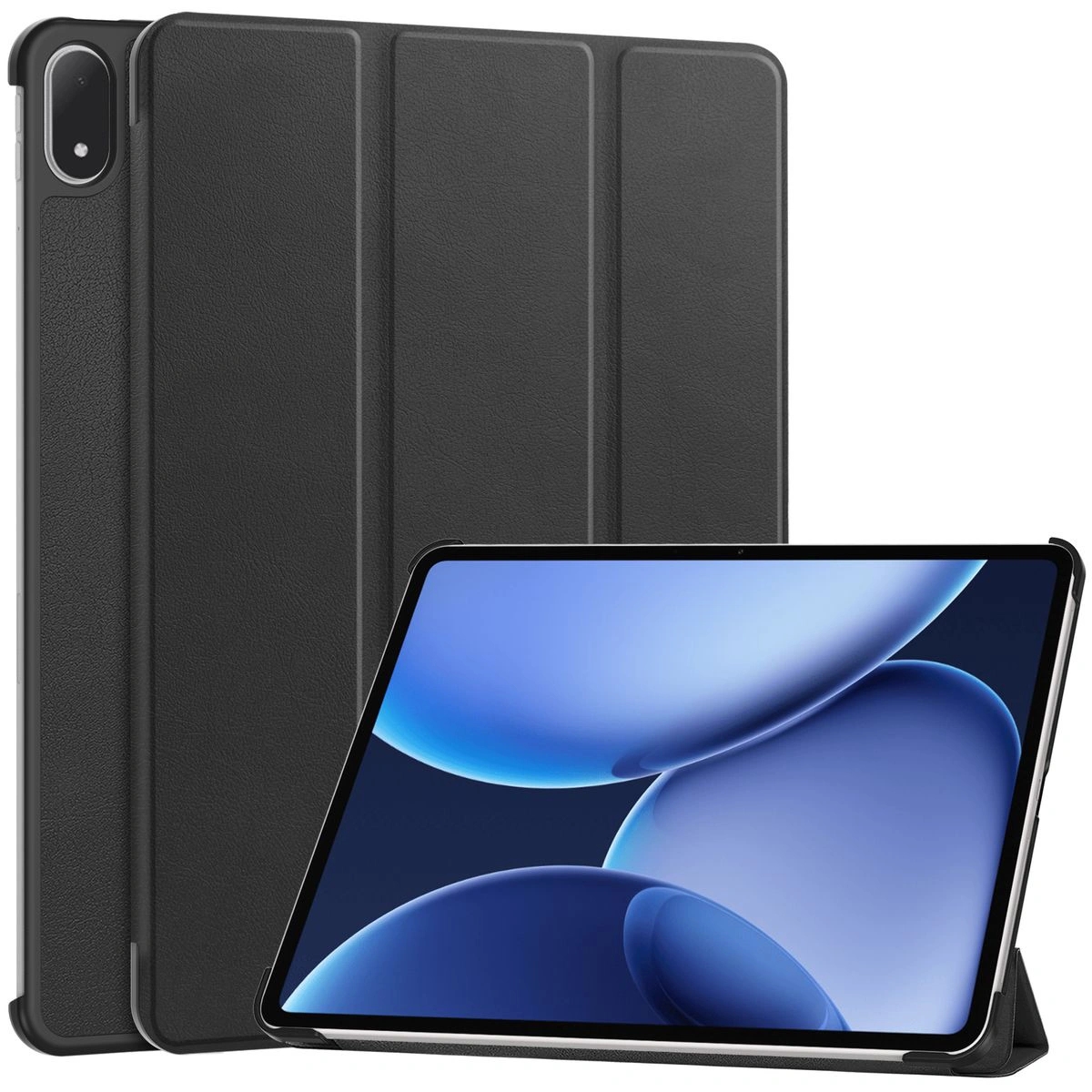 Image of Etui z klapką Bizon Case Tab Croc do OnePlus Pad 3 / 2 Pro / OPPO Pad 4 / 4 Pro, czarne